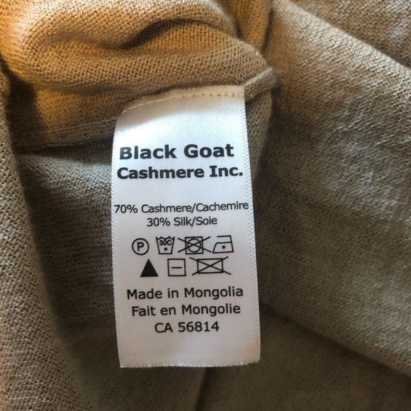 Oatmeal Black Goat Cashmere t-shirt XL - Picture 6 of 6